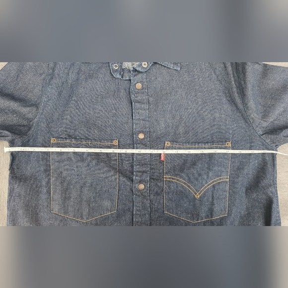 Levi's Red Tab Classic Denim Shirt Dark Wash Men's M - Picture 8 of 11